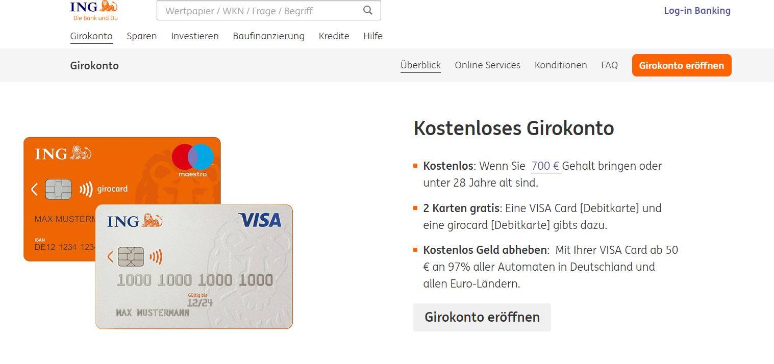 ING Diba Girokonto » Vergleich & Konditionen 02/2025